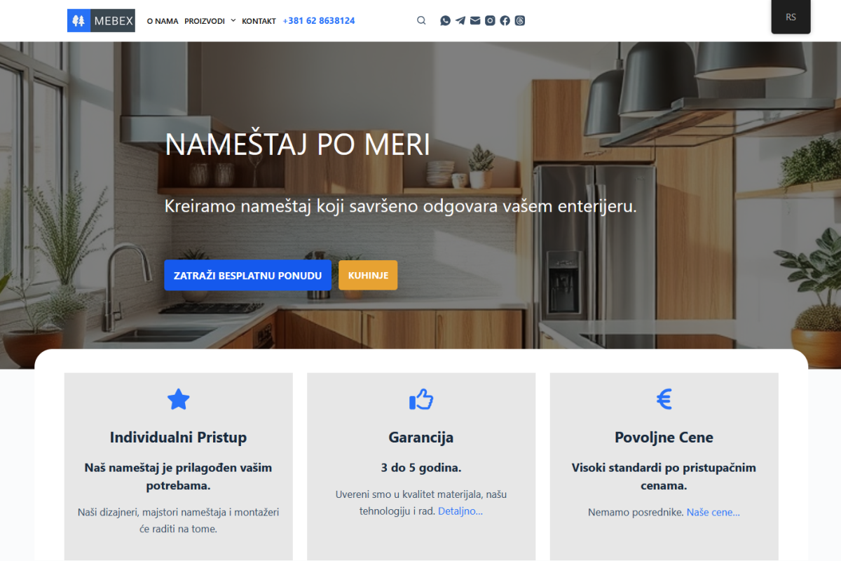 Быстрый запуск веб-сайта Mebex - от идей к реальным приложениям